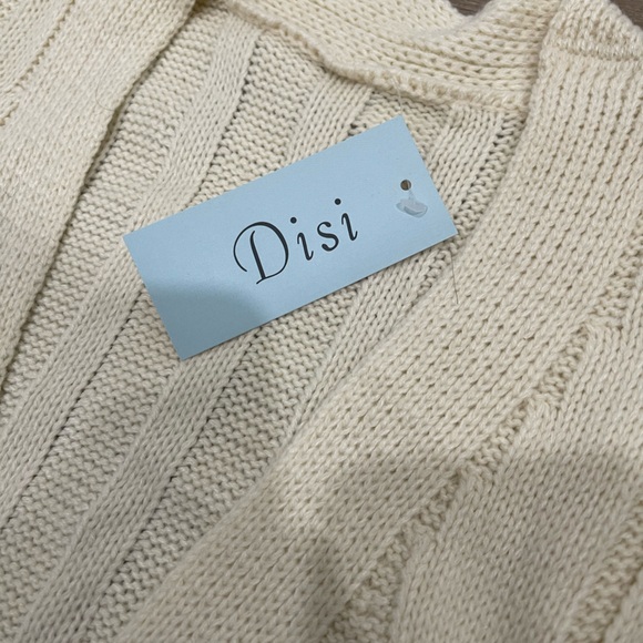 Long Knit Cardigan in Cream - Picture 5 of 6